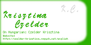 krisztina czelder business card